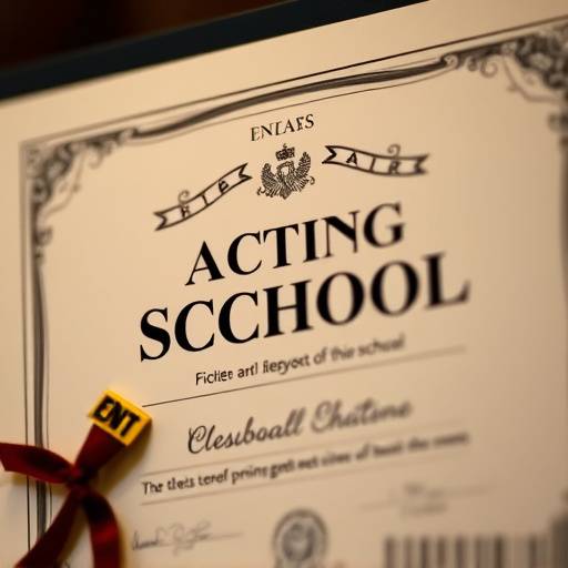 Accredited Acting School Certificate